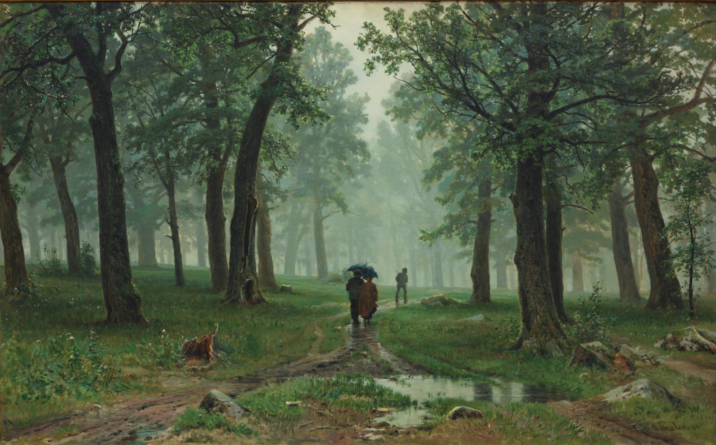 ”Rain in an Oak Forest”, Ivan Shishkin, 1891, oil on canvas.